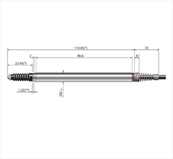 Đầu đo chuyển vị Marposs 3PR10L0000 RedCrown2